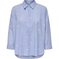 ONLY Bluse 'ONLNEW LINA' røgblå / lyseblå