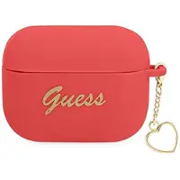 GUESS GUAPLSCHSR AirPods Pro-cover rød/rød Silikone Charm Heart Collection