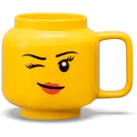 LEGO Stort keramik krus, blinkende pige - 530 ml
