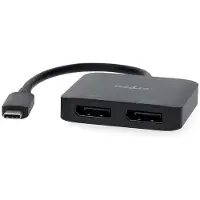 Nedis Usb-c Han Til 2x Displayport Hun Adapter Usb 3.2 Gen 1 4k Pvc 0.2 M 60hz