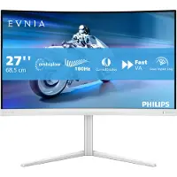 Philips Evnia 5000 27M2C5201L - LED-skærm - gaming - kurvet - 27 - 1920 x 1080 Full HD (1080p) @ 180 Hz - Fast VA - 3000:1 - HDR10 - 0.5 ms - 2xHDMI, DisplayPort - hvid