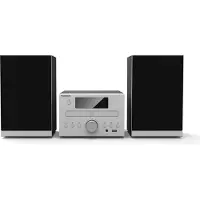Thomson MIC122BT, Home audio micro system, Sort, Sølv, Front, 50 W, FM, Automatisk scanning