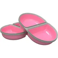 Sure Petcare Split Feeder skål, pink 2 stk
