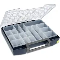 Raaco Boxxser 80, Værktøjskasse, Polykarbonat (PC), Polypropylen, Blå, Transparent, 20 kg, Hængsel, 465 mm