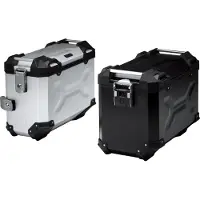 SW-Motech Trax ADV sideboks 45 aluminium 45 LITER, SORT, VENSTRE sølv
