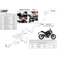 MIVV Gp Honda Cb 125 R 2018-20 H.074.lxbp Homologeret Fuldlinjesystem