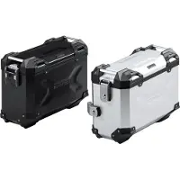 SW-Motech Trax ADV sideboks 37 aluminium 37 LITER, SORT, VENSTRE sølv