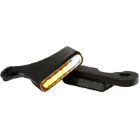 HeinzBikes LED-armatur blinklys/positionslys SORT, SOFTAIL FRA 2018