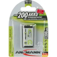 Ansmann maxE - Batteri 9V - NiMH - (genopladelige) - 200 mAh