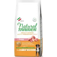 NATURAL TRAINER Sensitive No Gluten Adult Medium/Maxi med svinekød - Økonomipakke: 2 x 12 kg
