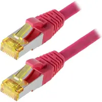 Helos patchkabel Cat 6a S/FTP RJ45 magenta 20m AWG26/7 LSZH GHMT