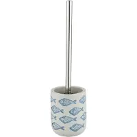 Wenko 24313100, Toiletbørsteholder, Blå, Rustfrit stål, Keramisk, 400 mm, 10 cm, 1 stk