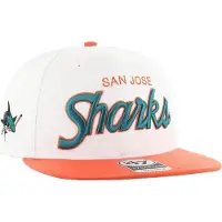 47 Nhl San Jose Sharks Script Side Two Tone Captain Kasket
