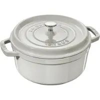 Staub La Cocotte 24cm round, White Truffle, Cast Iron