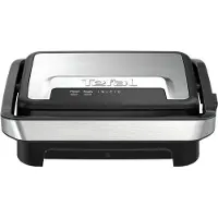 Tefal Inicio Compact GC270D10, Sort, Rustfrit stål, Rektangulær, Rist, 230 x 145 mm, 1 zone(s), Hængslet låg