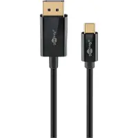 Goobay 75705, 2 m, USB Type-C, DisplayPort, Hanstik, Hanstik, Lige