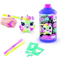 Airbrush Plush Bamse - 10 cm - Neon Mini Mystery Kit - - OneSize - Kreasæt