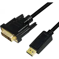 Logilink CV0133, 5 m, DisplayPort, DVI, Hanstik, Hanstik, Lige