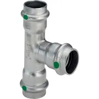 Viega Inox tee 22 mm INOX, rustfri stål, SC-Contur