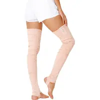 Yeaz Overknee strømper 'Crunch' abrikos
