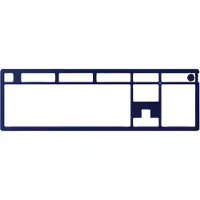 HP Alloy Rise (100%) - Top Plate - Navy Blue - Gaming Tastatur - Blå