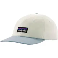 Patagonia - Vandretøj - P-6 Label Trad Cap Birch White w/Fleck Blue til UnisexBomuld - Hvid