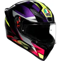 AGV K1 S Fastlap Integralhjelm Sort/Pink/Lilla XS