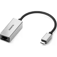 Marmitek 08373, USB Type-C, RJ-45, 0,15 m, Sort, Sølv