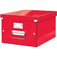 Leitz Click & Store WOW Medium opbevaringsboks, 85% recirkuleret karton Rød