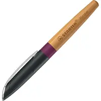 Stabilo GROW - klima Neutral Fyldepen - Plum Wood / Kirsebærtræ - medium spids - bruger standard patroner