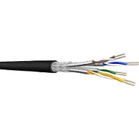 Draka installationskabel, jordkabel UC900 SS23, Cat 7, S/FTP, PiMF, sort, 100 m ring