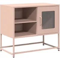 vidaXL tv-bord 68x39x60,5 cm stål lyserød