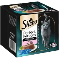 Sheba Økonomipakke: 96 x 37,5 g Perfect Portions - Paté med laks