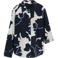 Tom Tailor Bluse navy / azur / hvid