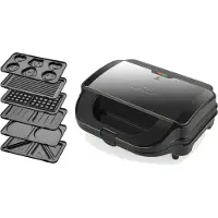 Eta Sorento Plus 5151 90000 - Sandwichmaskine/vaffelmaskine/paninimaskine/pandekagemaskine/småkagemaskine/grill - 900 W - sort