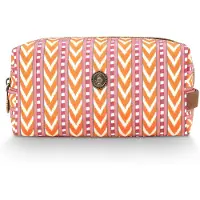 Pip studio Coco Cosmetic Bag Medium Samba Stripe Orange 21.5x10x10.5cm