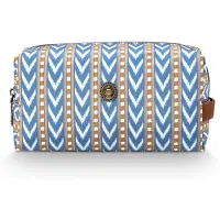 Pip studio Coco Cosmetic Bag Medium Samba Stripe Blue 21.5x10x10.5cm
