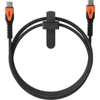 Urban Armor Gear Rugged Charging Cable USB-C to USB-C 5ft- Black/Orange