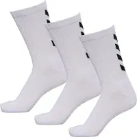 Hummel Sokker 3-pak Fundamental - Hvid, størrelse 32-35