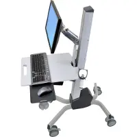 Ergotron Neo-Flex - Vogn med hjul - Constant Force-elevator - for LCD-display/PC-udstyr - aluminium, højkvalitetsplastik, zinkbelagt stål - totonet grå - skærmstørrelse: op til 27