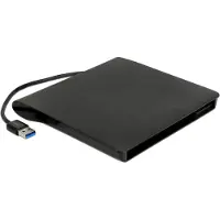DeLOCK 5.25 External Enclosure Ultra Slim SATA > USB 3.0 - Lagringspakning - SATA - USB 3.0 - sort