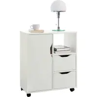 SoBuy Printerbord FBT105-W med skuffer