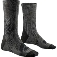 X-socks - Vandretøj - Hike Perform Merino Crew Black/Charcoal til UnisexUld - Størrelse 45-47 - Grå