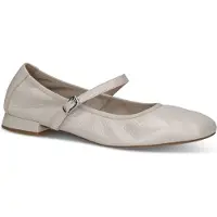 Caprice Ballerina, white, made of Leather with Trapeze heel, Size 41