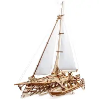 Ugears Trimaran Merihobus Mekanisk Modelbyggesæt I Træ