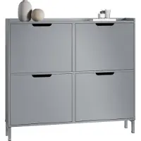 SoBuy Skoskab FSR100-HG - 100x90x19 cm, hvid