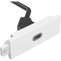Vision TechConnect 3 - Modulær facilitet pladesæt med snap-ins og kabler - USB Type C - hvid