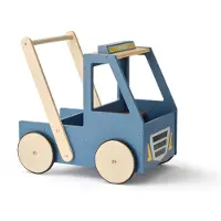 Kids Concept Gåvogn - Træ - Lastbil - Aiden - Blå - - OneSize - Gåvogn