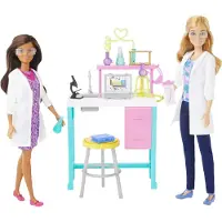 Barbie Careers Playset Science Lab med 2 Scientist Fashion Dolls Lab Bench & 10 tilbehør (Amazon Exclusive)