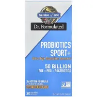 Garden of life , Probiotics Sport+, 50 Billion, 30 Vegetariske Kapsler